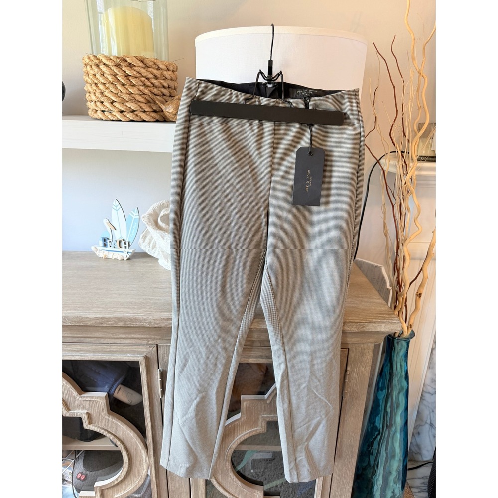 Rag & Bone Simone Pant Women Black Multi Houndstooth Size 2